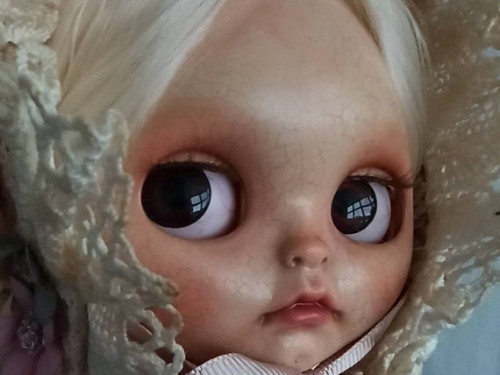 Blythe doll. Blythe custom doll. Blythe OOAK doll. Albino antique like doll. by SnowflakeBlythe