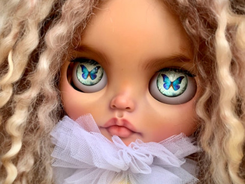 Custom blythe doll mohair hair OOAK doll Clown blythe doll for adoption carving blythe doll collectible blythe art by LesynyaBlytheStore