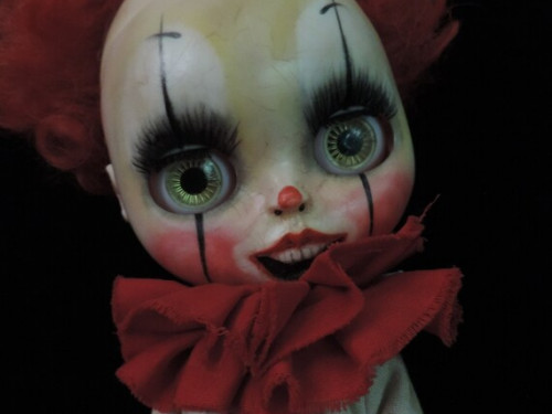 LAFFY the clown blythe doll by artbycarla