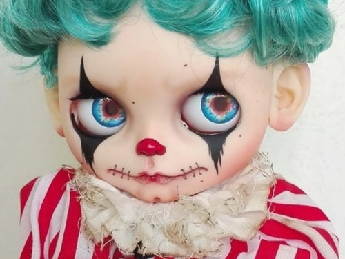 MARCUS Gothic Clown Blythe custom doll by AntiqueShopDolls