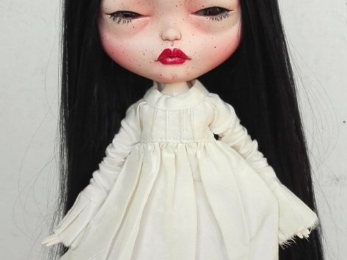 Sadako (from Ring 0) Japanese girl Blythe custom doll by AntiqueShopDolls
