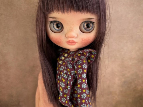 Custom middie Blythe doll by BlytheAtelierArt
