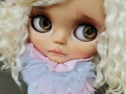 Custom blythe doll mohair Beauty Clown clown by MiaPrincipessaDoll