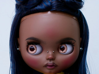 OOAK doll Zola – black tbl blythe doll custom by DulceTyler