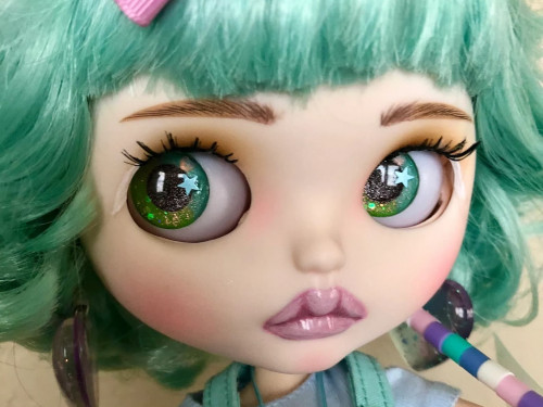 Mint My Twin Stars custom Blythe doll by Gardenofblythes