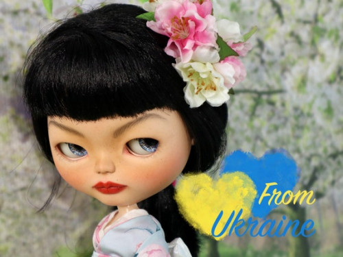 Original Takara Blythe custom doll Sculpted asian face "Sakura" OOAK by FreedomValentina