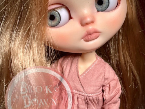 Lynette, Custom Blythe Doll Pale Pink by BrokeDownDolls