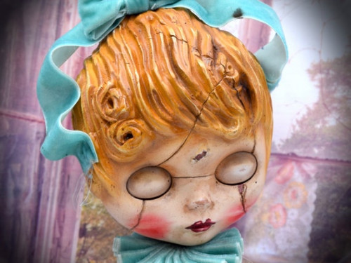 Custom Blythe doll "Penelope" with custom stand. by BlackribbonBlythes