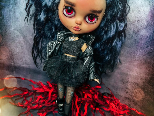 Custom BLYTHE Vampire Doll by CandyJamBlytheDolls
