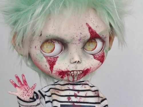 TOMMY Zombie boy  Blythe custom doll by AntiqueShopDolls